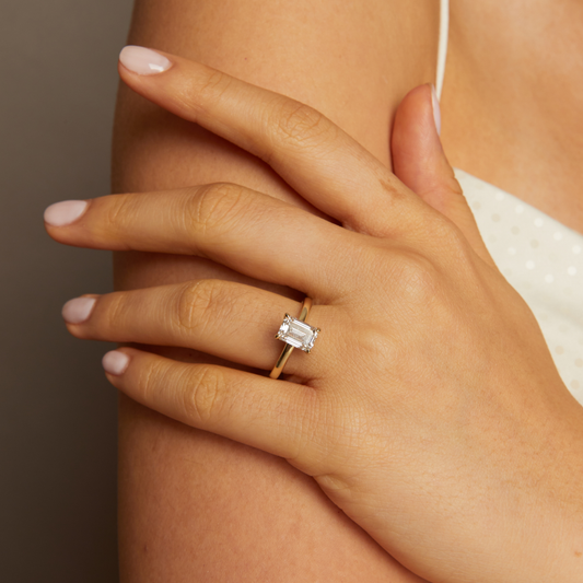 2 CT Round Three Stones Lab Grown Diamond Engagement Ring