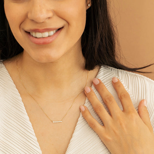 1.0 CT Round Bezel Solitaire Lab Grown Diamond Necklace