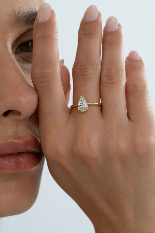 2 CT Round Three Stones Lab Grown Diamond Engagement Ring