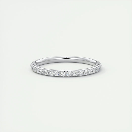 0.74 CT Round Full Eternity CVD EF/VVS Diamond Wedding Band 1