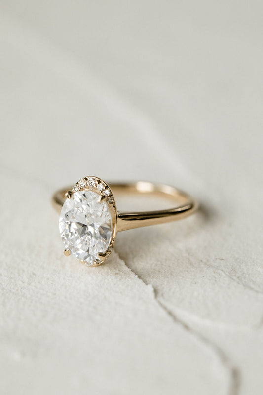 2 CT Round Three Stones Lab Grown Diamond Engagement Ring