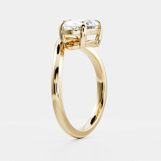 Oval Three Stone Lab Grown Diamond Engagement Ring