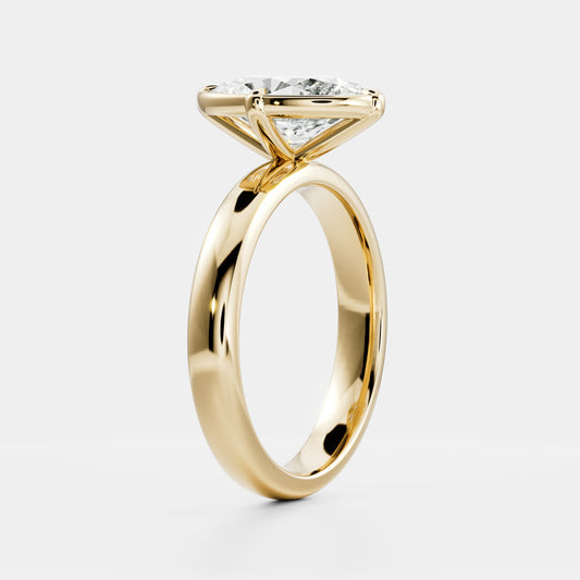 Oval Three Stone Lab Grown Diamond Engagement Ring