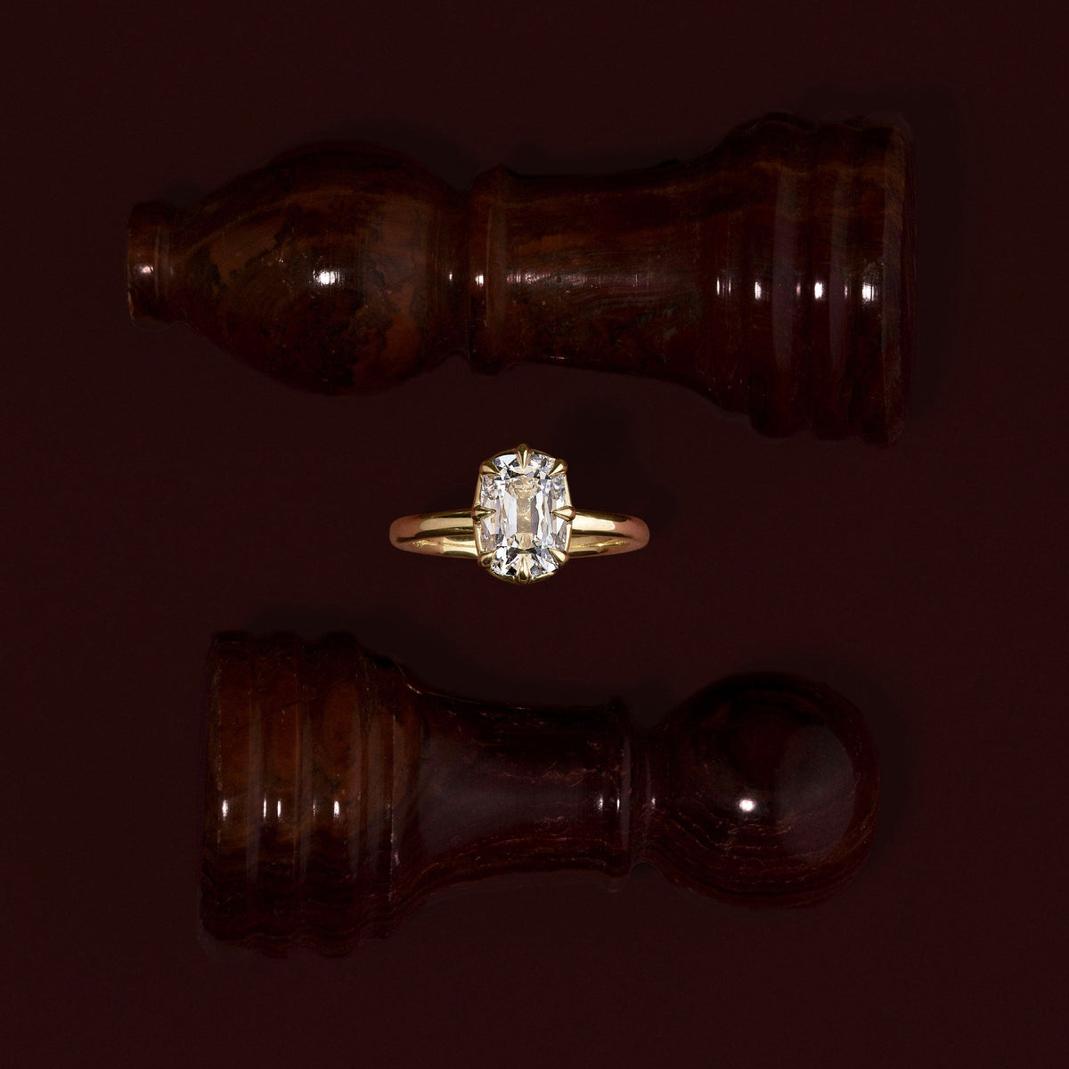 Oval Three Stone Lab Grown Diamond Engagement Ring