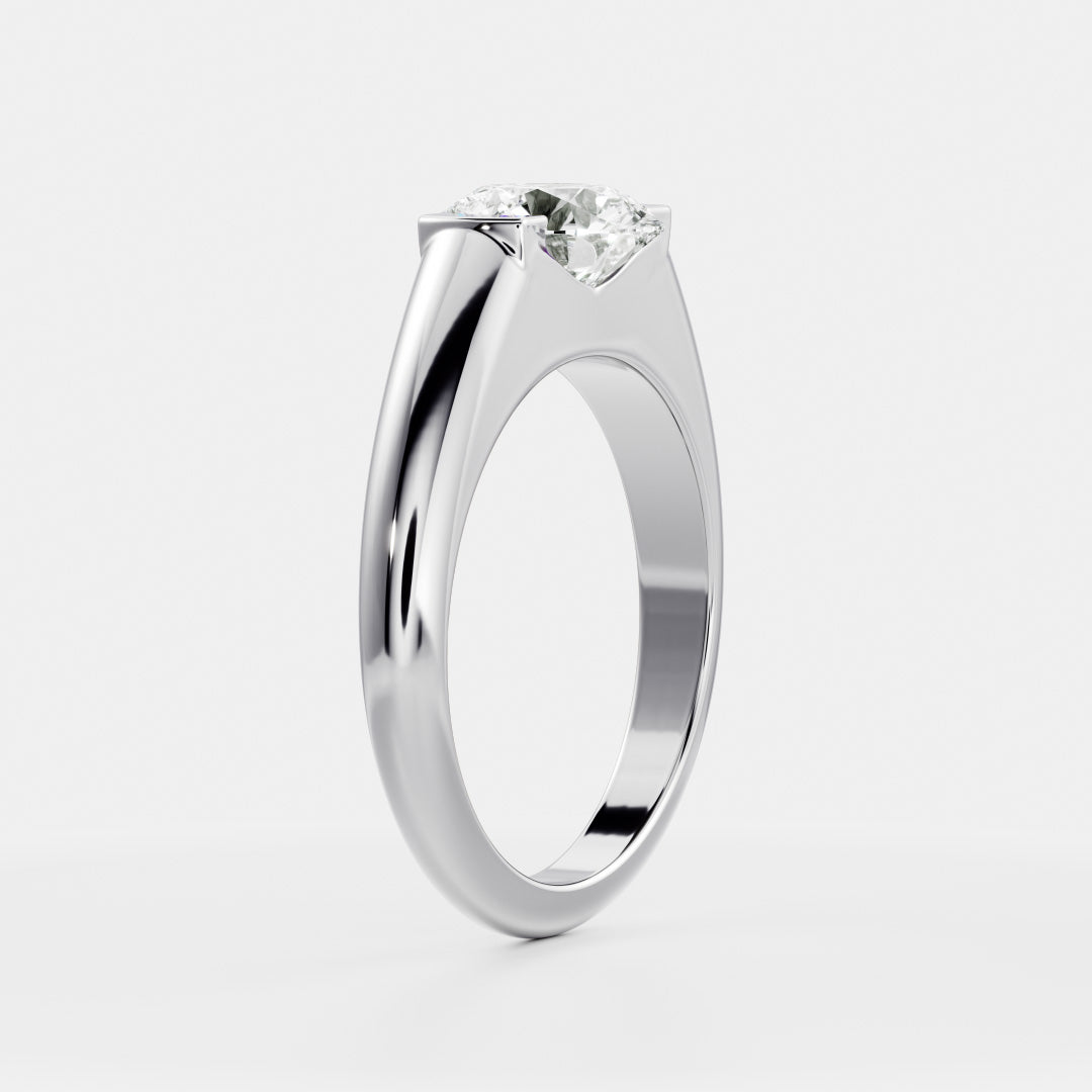 Oval Three Stone Lab Grown Diamond Engagement Ring