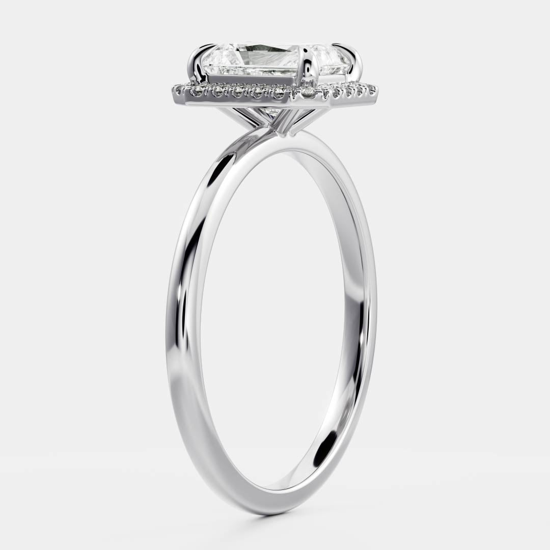 Oval Three Stone Lab Grown Diamond Engagement Ring