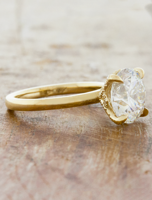 2 CT Round Three Stones Lab Grown Diamond Engagement Ring