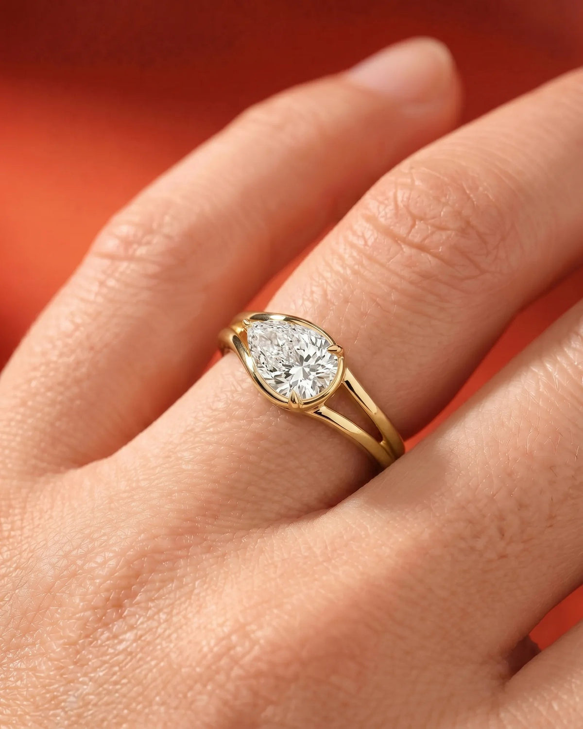 Marquise Solitaire With Tulip Prongs Lab Grown Diamond Engagement Ring