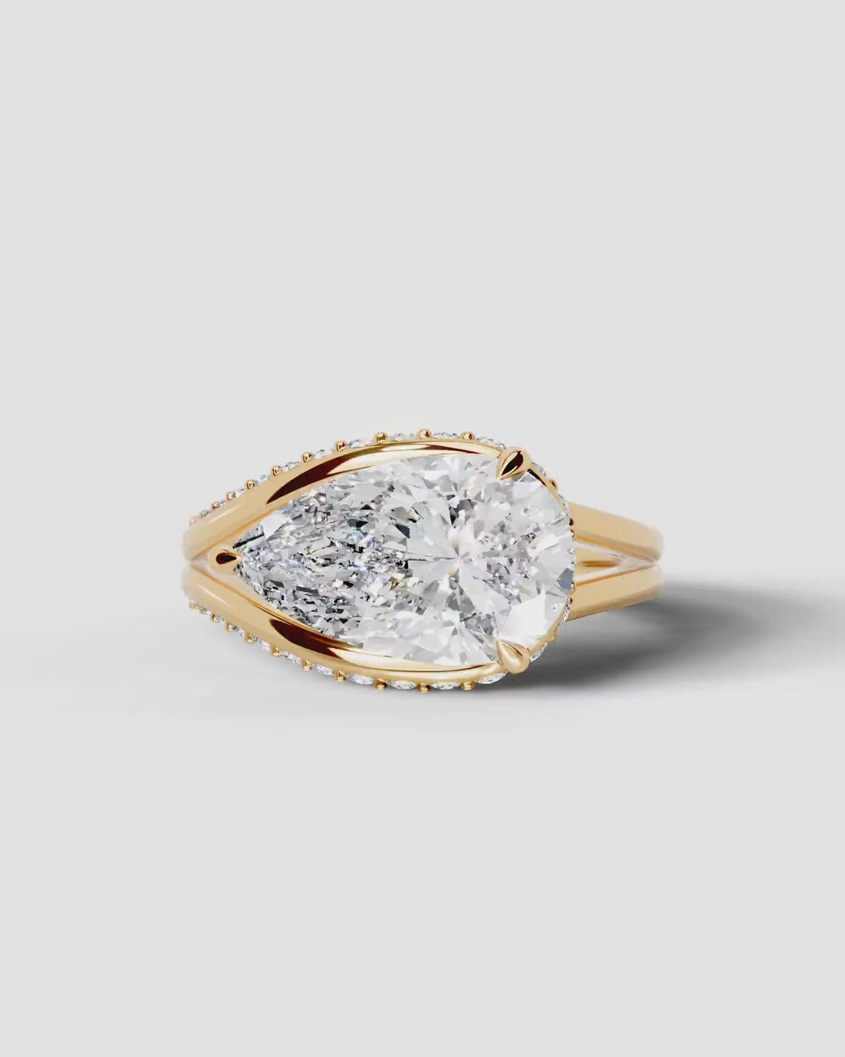 Marquise Solitaire With Tulip Prongs Lab Grown Diamond Engagement Ring