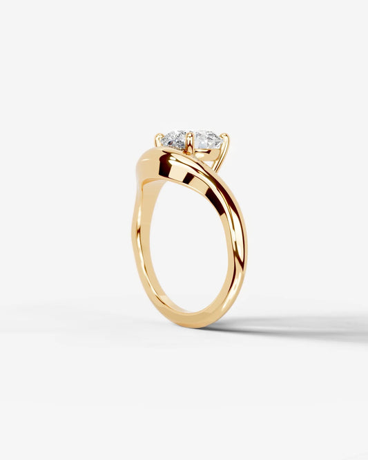 Round Swirl Solitaire Lab Grown Diamond Engagement Ring