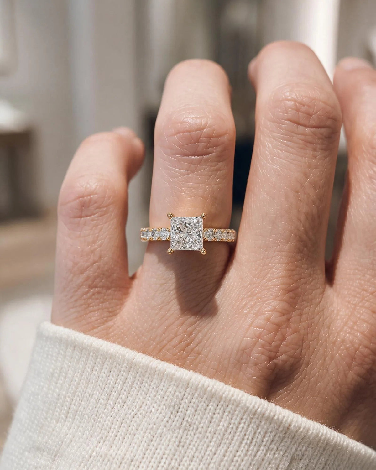 Marquise Solitaire With Tulip Prongs Lab Grown Diamond Engagement Ring