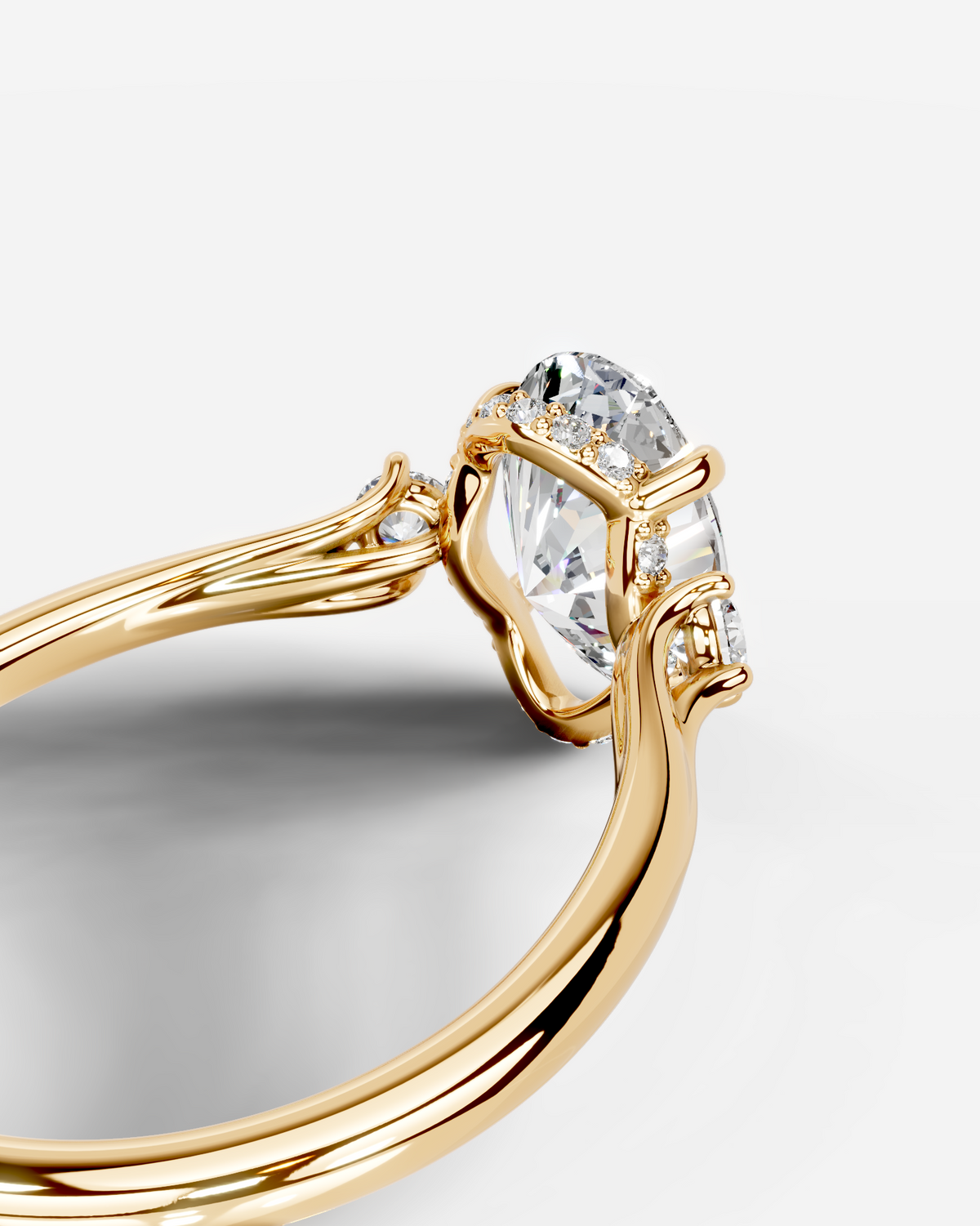 Marquise Solitaire With Tulip Prongs Lab Grown Diamond Engagement Ring