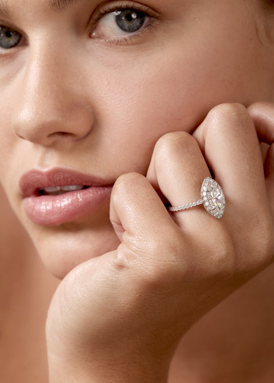 2 CT Round Three Stones Lab Grown Diamond Engagement Ring