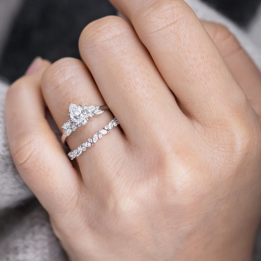 2 CT Round Three Stones Lab Grown Diamond Engagement Ring