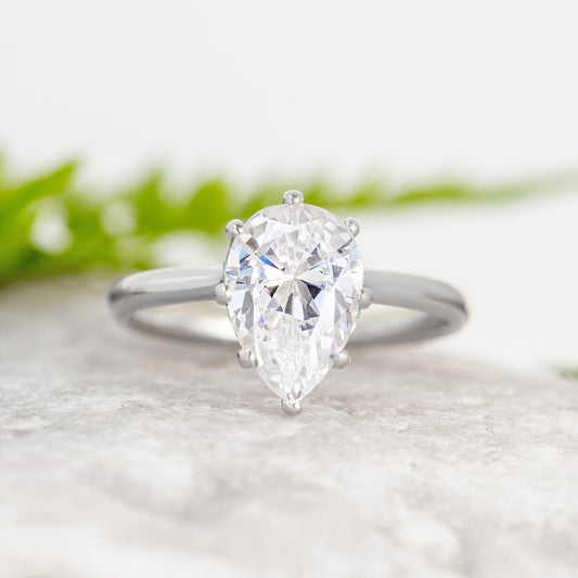 2 CT Round Three Stones Lab Grown Diamond Engagement Ring