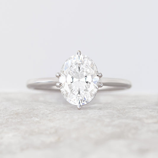 2 CT Round Three Stones Lab Grown Diamond Engagement Ring