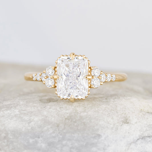 2 CT Round Three Stones Lab Grown Diamond Engagement Ring