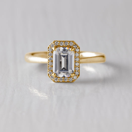 2 CT Round Three Stones Lab Grown Diamond Engagement Ring