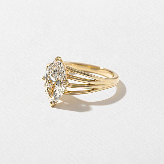 Emerald Pave Engagement Ring – 1 CT Lab Grown Diamond
