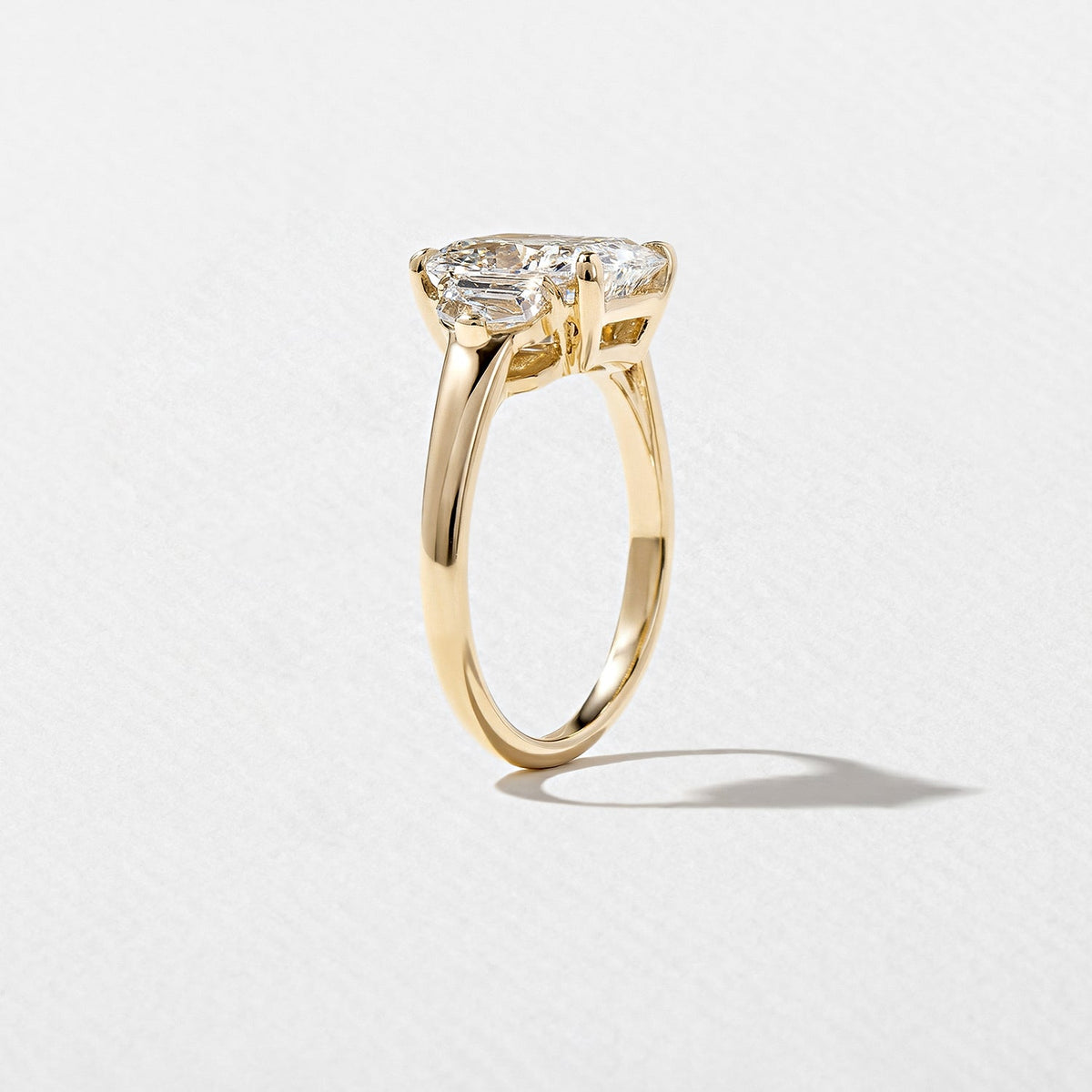 Emerald Pave Engagement Ring – 1 CT Lab Grown Diamond