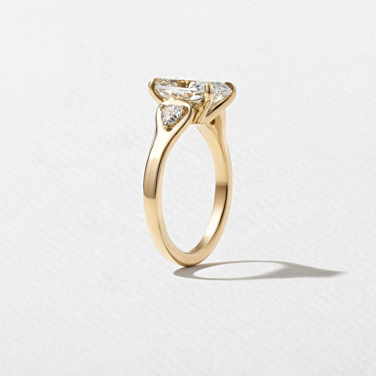 Emerald Pave Engagement Ring – 1 CT Lab Grown Diamond