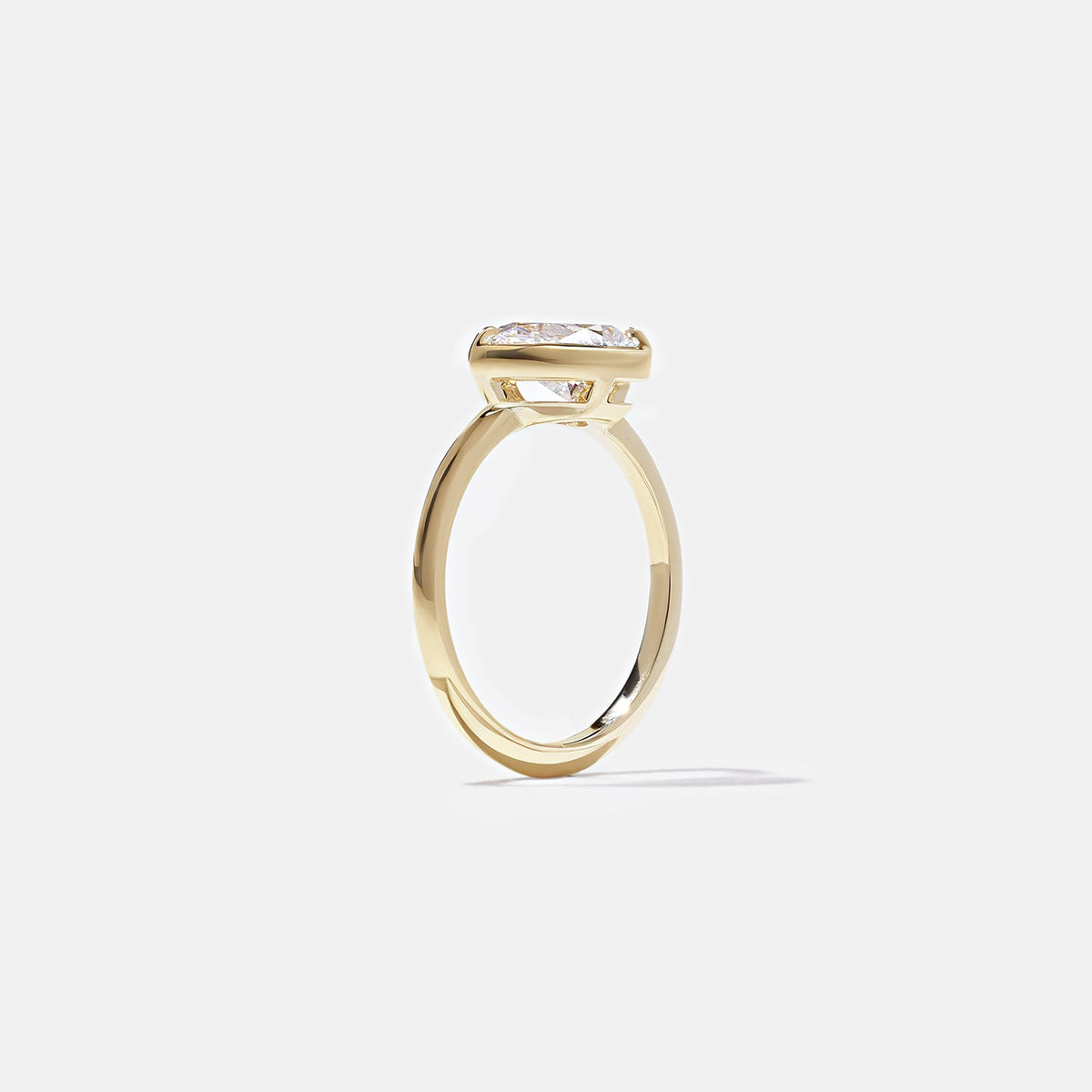 Emerald Pave Engagement Ring – 1 CT Lab Grown Diamond