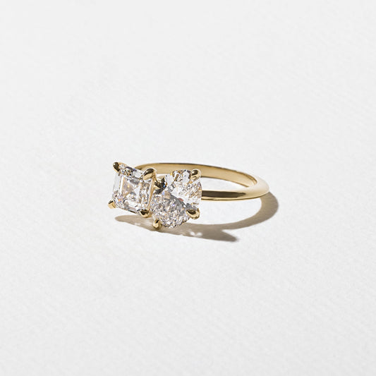 Emerald Pave Engagement Ring – 1 CT Lab Grown Diamond