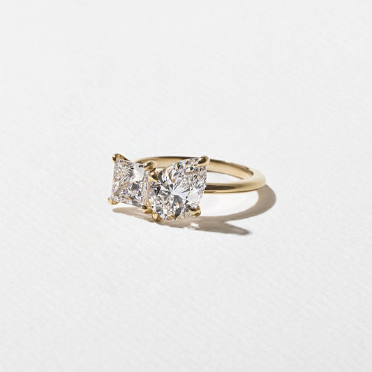 Emerald Pave Engagement Ring – 1 CT Lab Grown Diamond