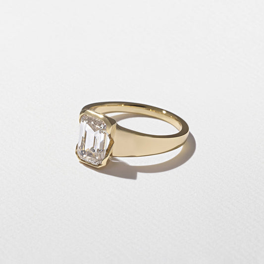 Emerald Pave Engagement Ring – 1 CT Lab Grown Diamond