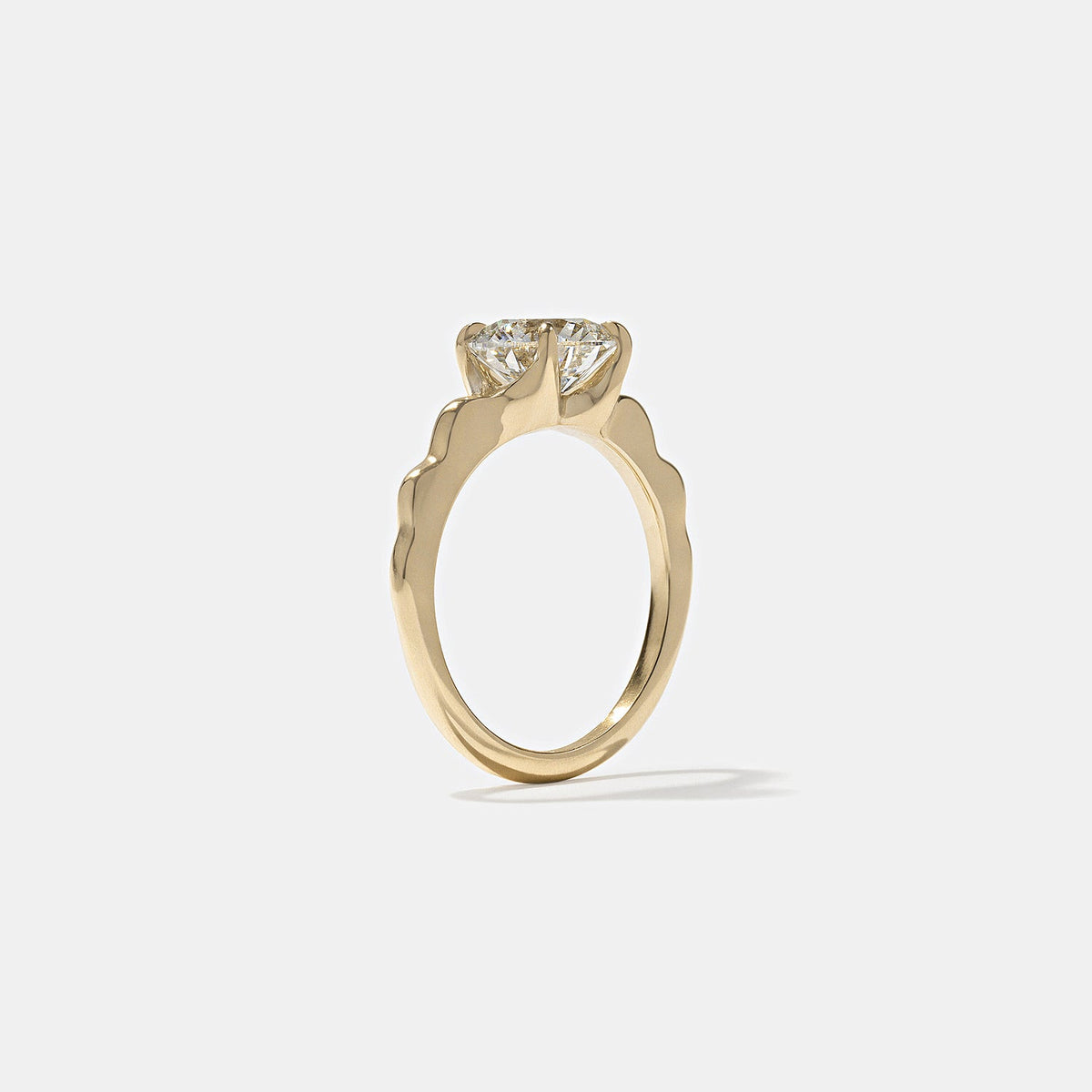 Emerald Pave Engagement Ring – 1 CT Lab Grown Diamond