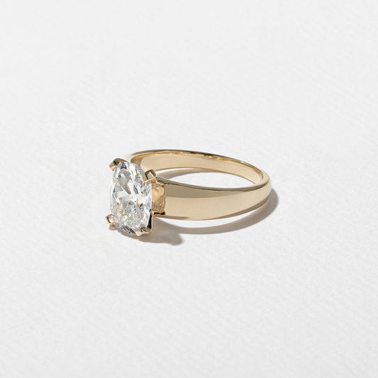 Emerald Pave Engagement Ring – 1 CT Lab Grown Diamond