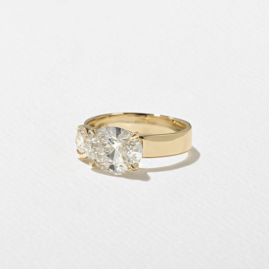 Emerald Pave Engagement Ring – 1 CT Lab Grown Diamond