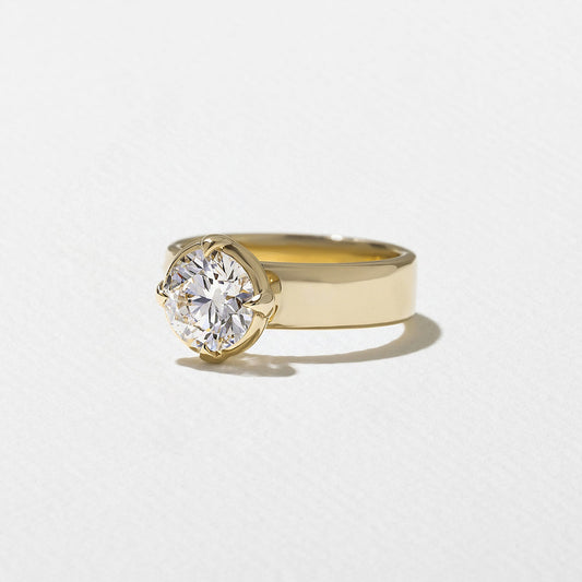 Emerald Pave Engagement Ring – 1 CT Lab Grown Diamond
