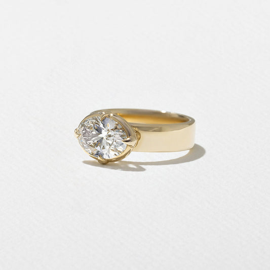 Emerald Pave Engagement Ring – 1 CT Lab Grown Diamond