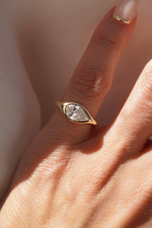 2 CT Round Three Stones Lab Grown Diamond Engagement Ring