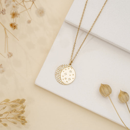 1.0 CT Round Bezel Solitaire Lab Grown Diamond Necklace