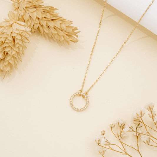 1.0 CT Round Bezel Solitaire Lab Grown Diamond Necklace