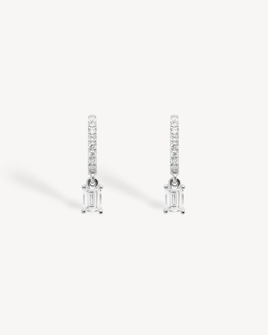 1.0 CT Round Bezel Solitaire Lab Grown Diamond Earrings