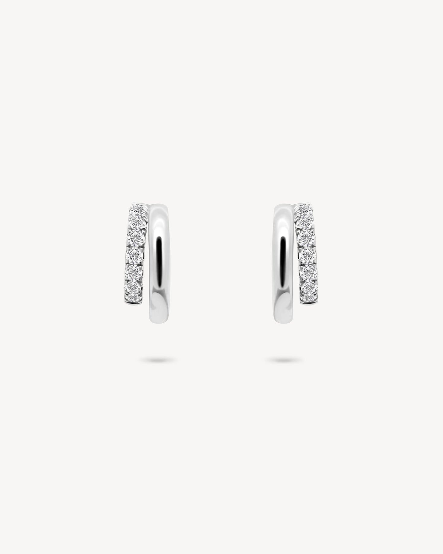 1.0 CT Round Bezel Solitaire Lab Grown Diamond Earrings