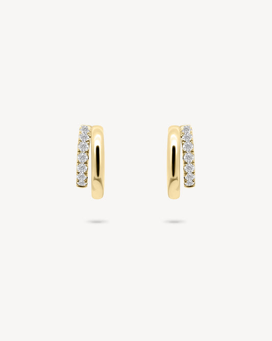 1.0 CT Round Bezel Solitaire Lab Grown Diamond Earrings