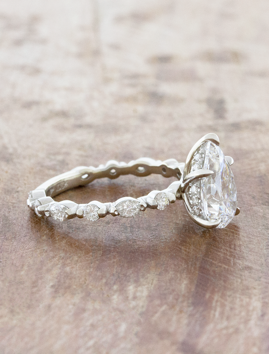 2 CT Round Three Stones Lab Grown Diamond Engagement Ring
