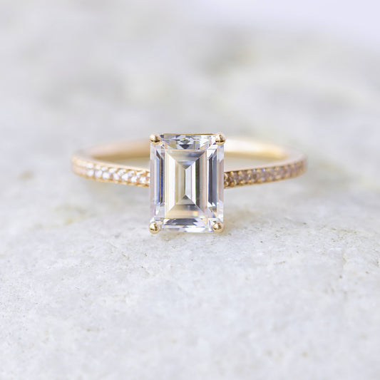 2 CT Round Three Stones Lab Grown Diamond Engagement Ring