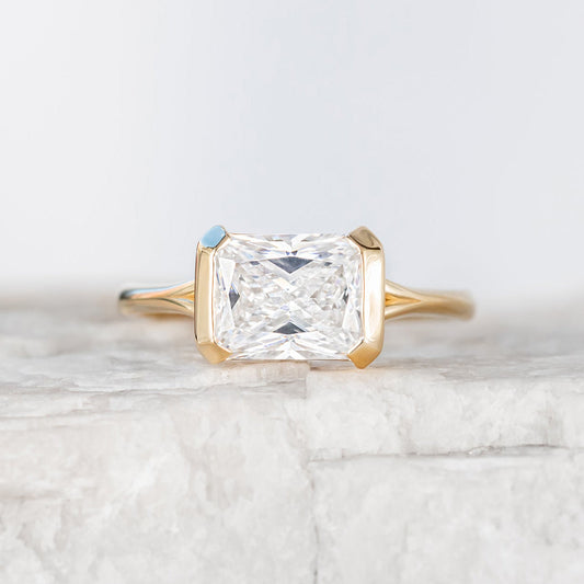 2 CT Round Three Stones Lab Grown Diamond Engagement Ring