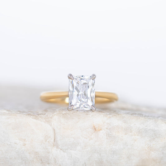 2 CT Round Three Stones Lab Grown Diamond Engagement Ring