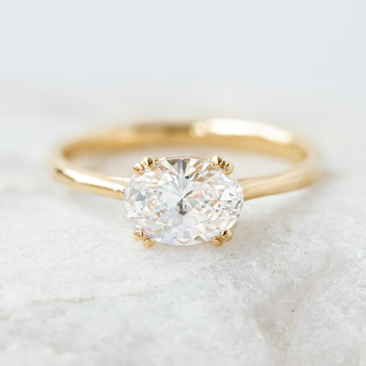 2 CT Round Three Stones Lab Grown Diamond Engagement Ring