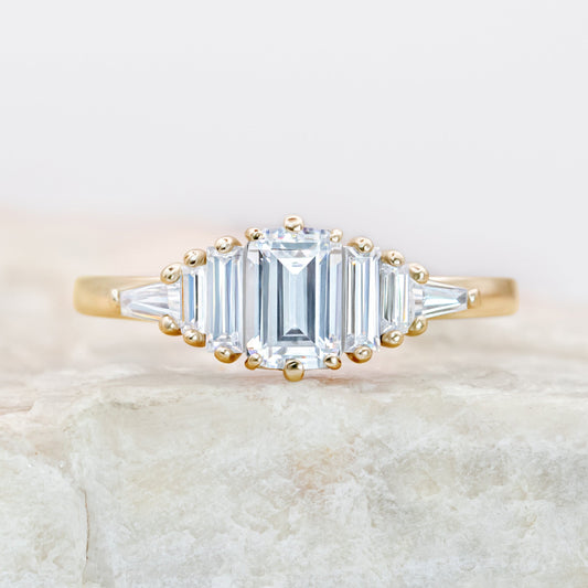 2 CT Round Three Stones Lab Grown Diamond Engagement Ring