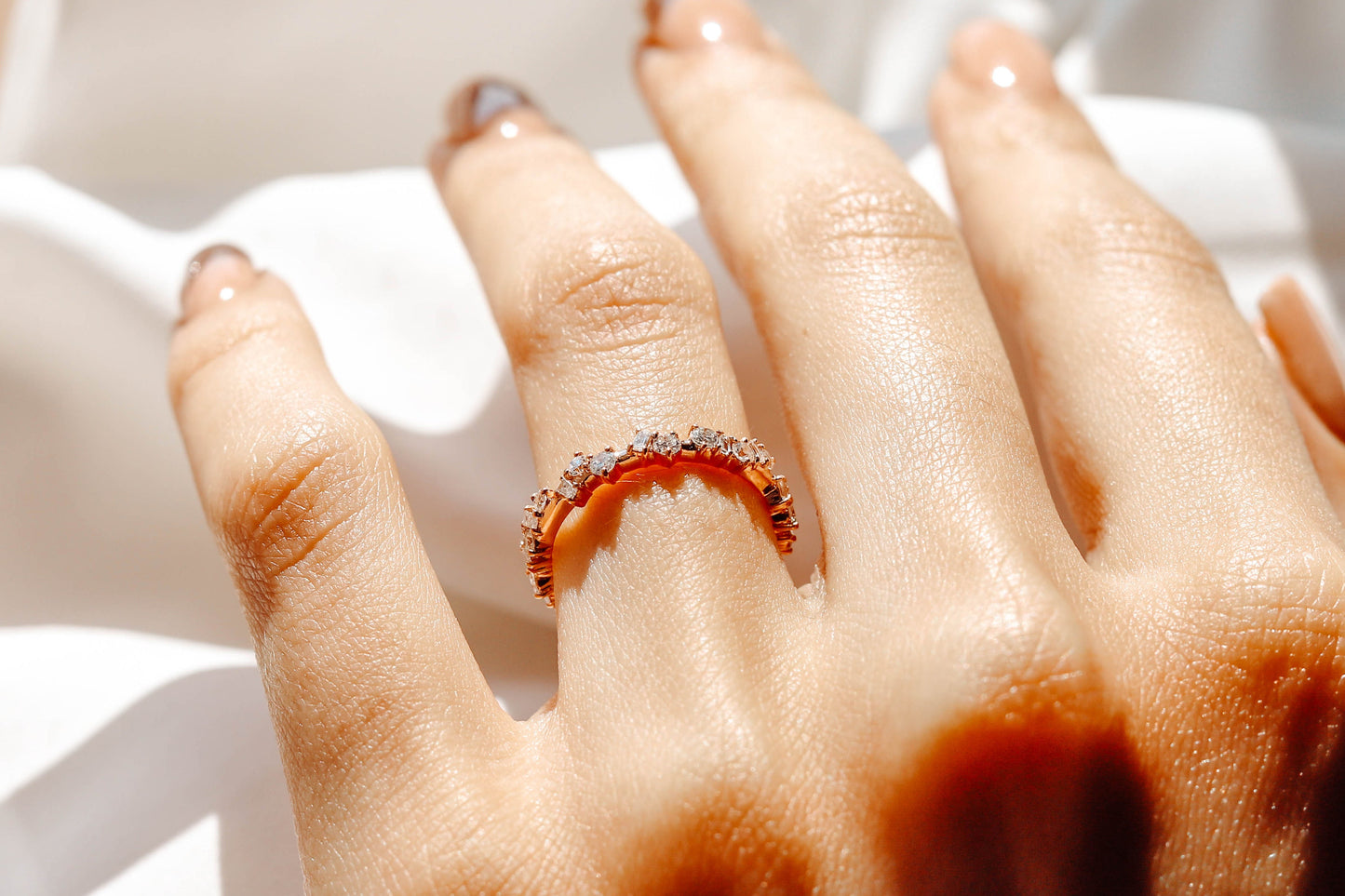0.37 CT Round Full Eternity Lab Grown Diamond Wedding Band