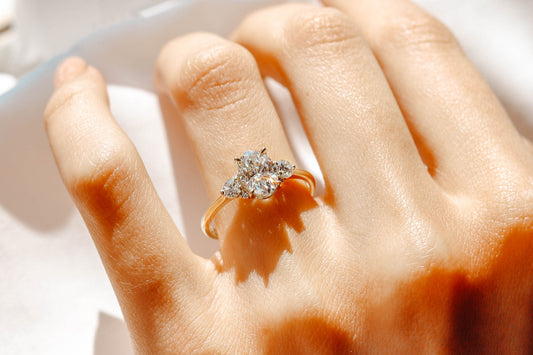 2 CT Round Three Stones Lab Grown Diamond Engagement Ring