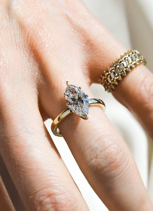 2 CT Round Three Stones Lab Grown Diamond Engagement Ring