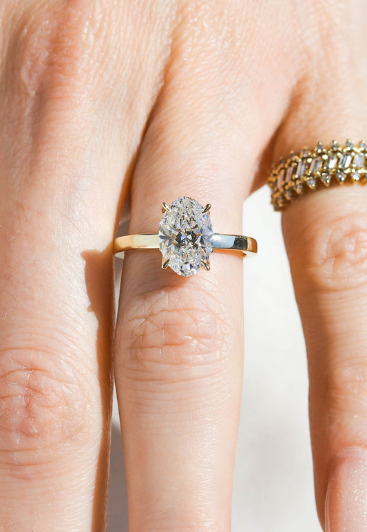 2 CT Round Three Stones Lab Grown Diamond Engagement Ring